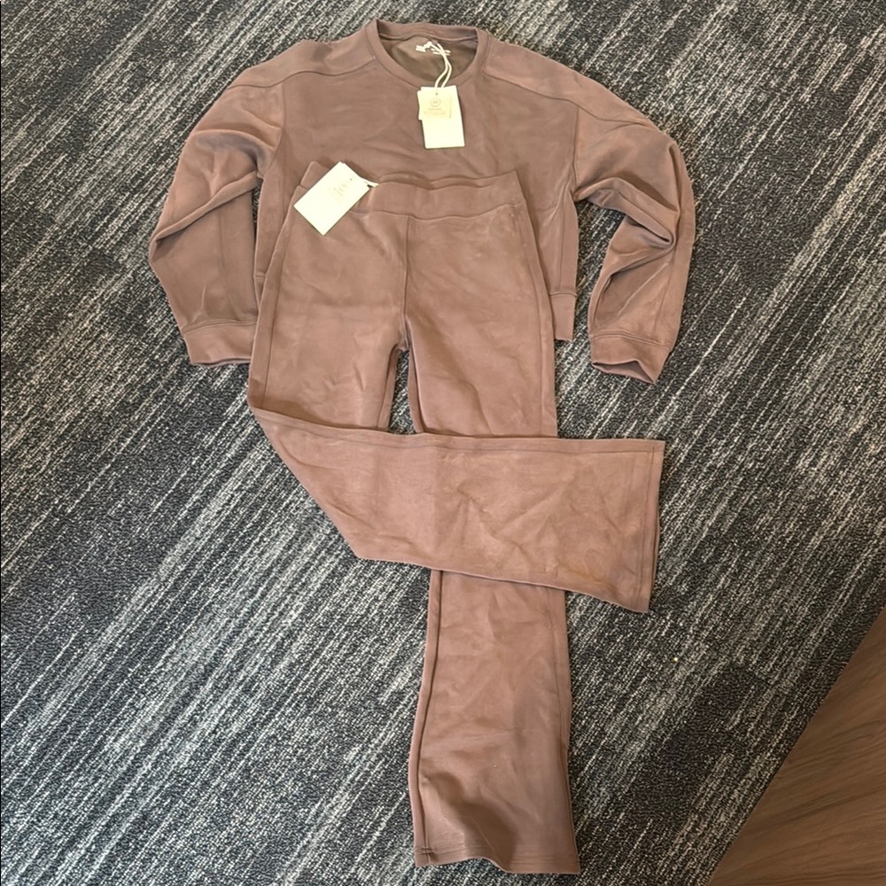 Zara Dark Brown/Dark Taupe Matching Sweatsuit Set